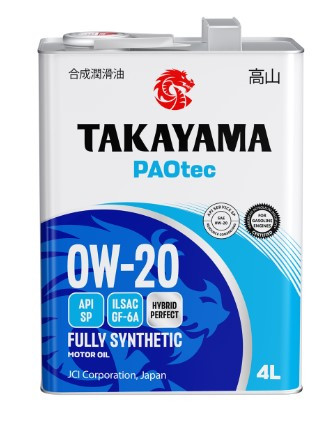 Акция 4+1 Масло мотор. TAKAYAMA  PAOtec 0W20 ILSAC GF-6А SР (4л) 1*3шт