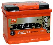 АКБ 6СТ-60 ЗВЕРЬ стан.(620А)