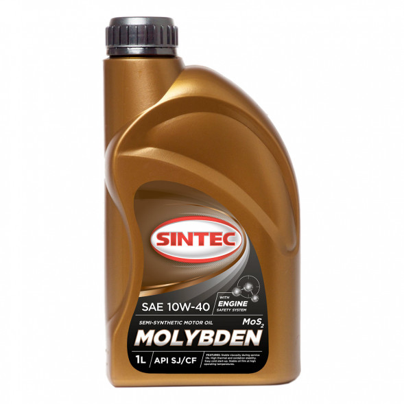 Масло мотор. 10W40  SINTEC  Молибден API SJ/CF  (1л) 1*12шт