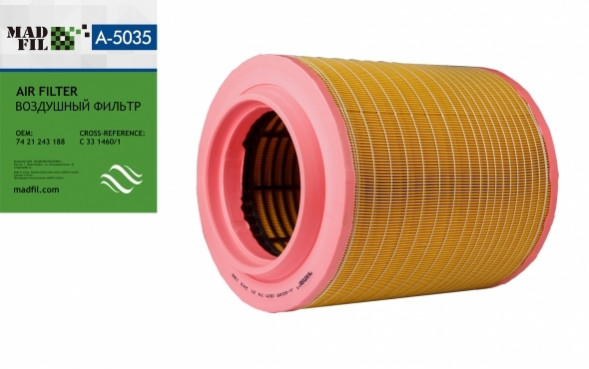 MADFIL Воздушный фильтр C 33 1460/1, 74 21 243 188,RENAULT TRUCKS T,VOLVO TRUCKS FH шт.