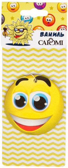 Ароматизатор картонный CAROMI &quot;Смайлик&quot; Ваниль&quot;
