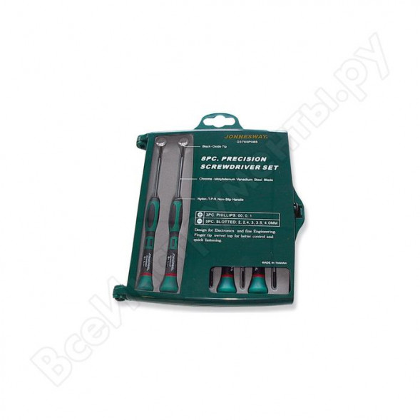 D3765P08S Набор отверток для точной механики, 65 мм, 8 предметов