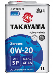Масло моторное TAKAYAMA Zerotec SAE 0W20 ILSAC GF-6А API SР (1л) 1*12шт