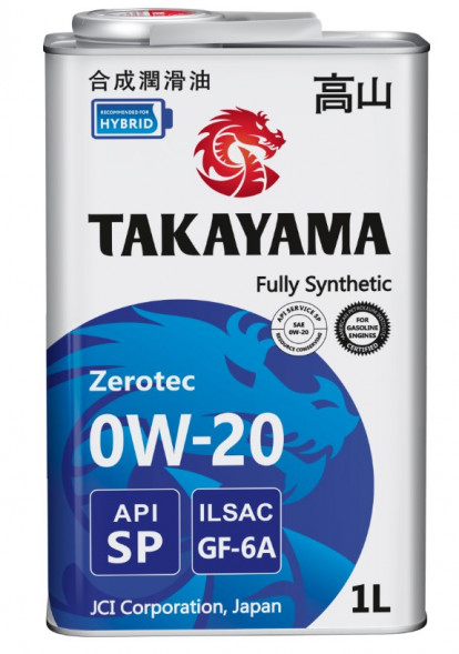 Масло моторное TAKAYAMA Zerotec SAE 0W20 ILSAC GF-6А API SР (1л) 1*12шт
