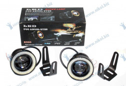 Дневные ходовые огни (COB) ангельские глазки, провода, металл DRL-76