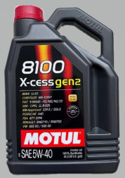 Масло мотор.  5W40 MOTUL 8100 X-CESS Gen2 SN A3/B4 пластик (4 л.) 1*4 шт. (Вьетнам)