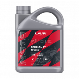 Ln7792 Масло мотор. 4Т 10W50 SN, RIDE SPECIAL  LAVR MOTO 4 л 1*4шт