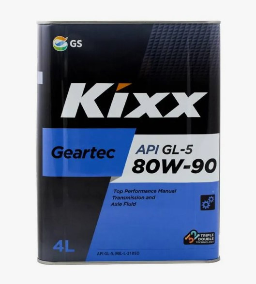 Масло трансм. 80W90 Kixx Geartec GL-5 металл (4 л.) 1*4 шт.