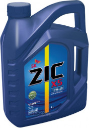 Масло мотор. 10W40 ZIC X5 Diesel CI-4/SL пластик (4 л.) 1*4 шт.