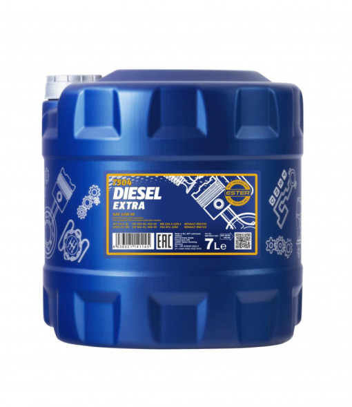 Масло мотор.10W40 MANNOL 7504 Diesel Extra  B4/A3 CH-4/SL  (7л.)