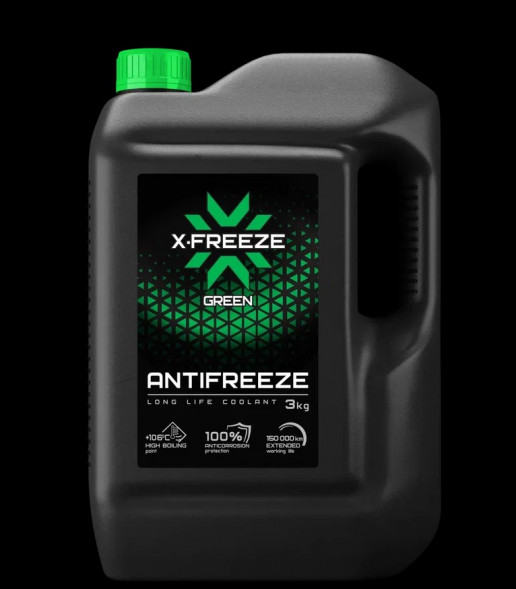 Антифриз X-FREEZE Green, G11 FELIX в п/э кан. 3кг (4шт)