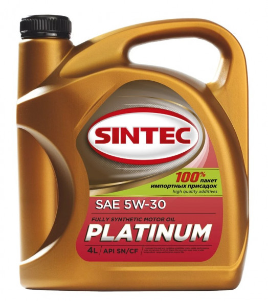 Масло мотор. SINTEC PLATINUM SAE 5W30 API SL, ACEA A5/B5 4л