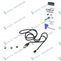 Зарядный датакабель 3/1 Apple Lightning/Type-C/Micro магнит.коннектор