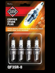 Свечи зажигания AWM QF3SR-8, медь, блистер (4 шт)