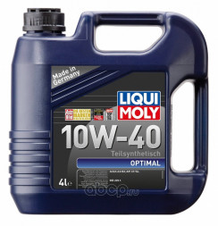 Масло мотор. 10W40 Liqui Moly Optimal SL/CF A3/B3 пластик (4 л.) 1*4 шт. (3930)