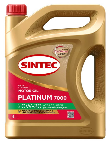 Масло мотор.  0W20 SINTEC PLATINUM C5  SP   (4л) 1*4шт