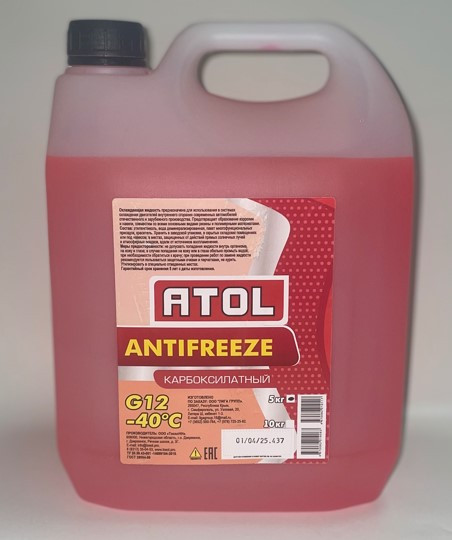 Антифриз A-40 ATOL красный   (5 кг) 1*3шт