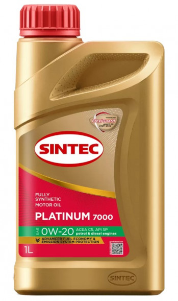 Масло мотор.  0W20 SINTEC PLATINUM C5  SP   (1л) 1*12шт