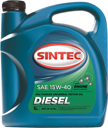 Масло мотор. SINTEC DIESEL SAE 15W40 API CF-4/CF/SJ 5л (1*4шт)