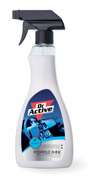 Sintec Dr. Active Полироль для кожи, резины и пластика &quot;Polyrole Shine&quot;   500 мл триггер (1*12шт)