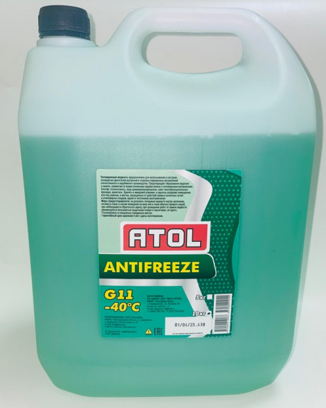 Антифриз A-40 ATOL зелёный  (10 кг) 1*2шт