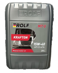 Масло мотор. 15W40 ROLF KRAFTON M7 U  CI-4/SL (ПЛАСТИК) 20л