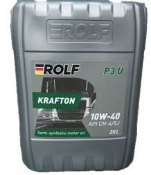 Масло мотор. 10W40 ROLF KRAFTON P3 U  CH-4/SL (ПЛАСТИК) 20л