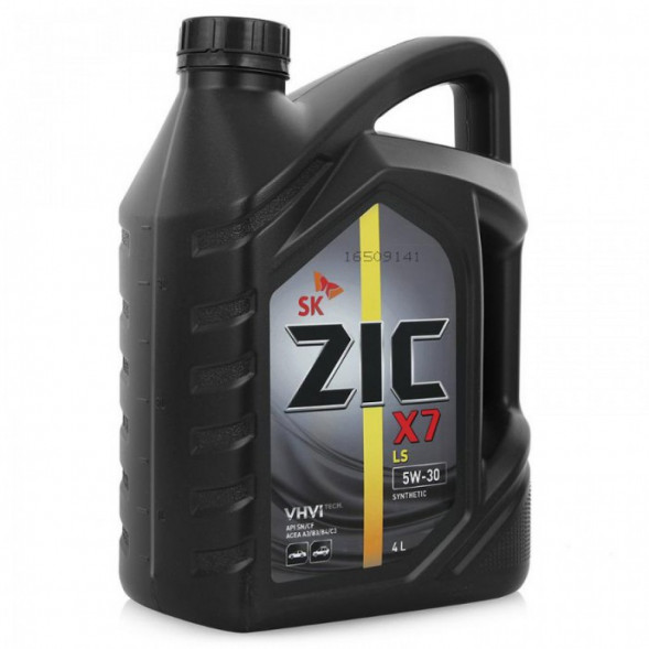 Масло мотор.  5W30 ZIC X7 LS SN C3 пластик (4 л.) 1*4 шт.