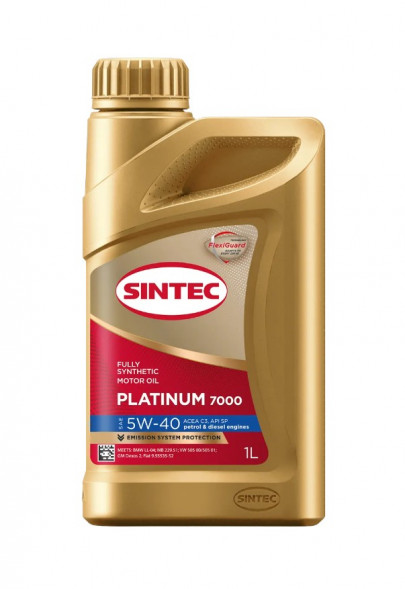 Масло мотор. SINTEC PLATINUM 7000 SAE 5W40 ACEA C3 API SP (1л) 1*12шт