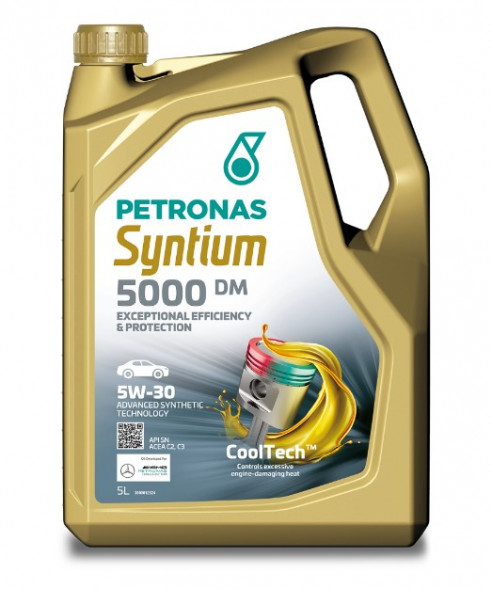 Масло мотор. 5W30 PETRONAS SYNTIUM 5000 DM SN/CF, C2/C3 5л (1*4шт)