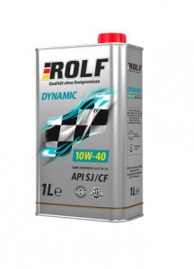Масло мотор. ROLF Dynamic SAE 10W40 API SL/CF (п/синт.) ПЛАСТИК 1л (1*12шт)