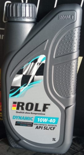 Масло мотор. ROLF Dynamic SAE 10W40 API SL/CF (п/синт.) ПЛАСТИК 1л (1*12шт)