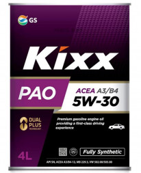 Масло мотор.  5W30 Kixx PAO SN/CF A3/B4 металл (4 л.) 1*4 шт.