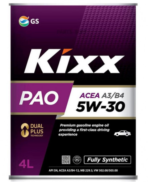Масло мотор.  5W30 Kixx PAO SN/CF A3/B4 металл (4 л.) 1*4 шт.