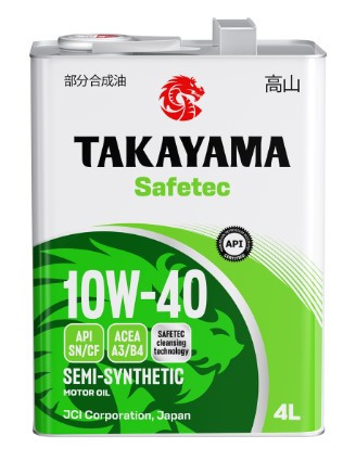 Масло мотор. TAKAYAMA  Safetec 10W40 SN/CF A3/B4 (4л) 1*4шт