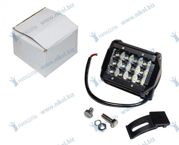 Фара пр-тум универс 12 диодов, 36W, направл.свет (влагопылезащищ), 12V