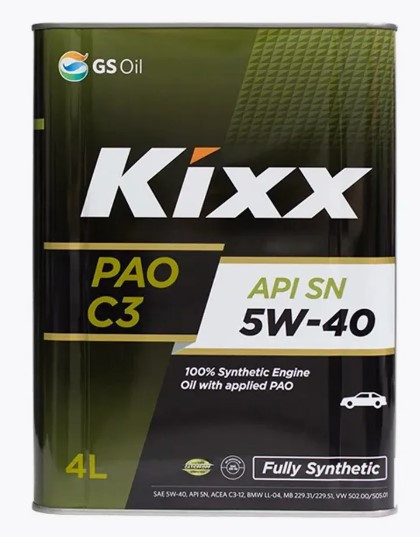 Масло мотор.  5W40 Kixx PAO SN C3 металл (4 л.) 1*4 шт.