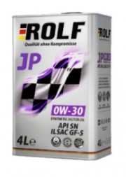 Масло мотор. ROLF JP SAE 0W30  ILSAC GF5/API SN (4 л) 1*4шт