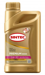 Масло мотор. SINTEC PREMIUM 9000 SAE 5W30 ACEA A5/B5 API SL/CF (1л) 1*12шт