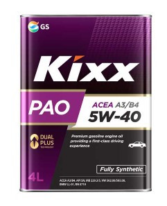 Масло мотор.  5W40 Kixx PAO SN/CF A3/B4 металл (4 л.) 1*4 шт.