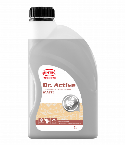Sintec Полироль-очиститель пластика Dr.Active &quot;Polyrole Matte&quot; ваниль 1л (1*15шт)
