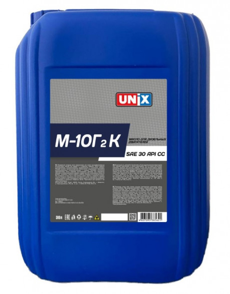 Масло мотор. М10Г2К UNIX SAE 30 API CC  30л
