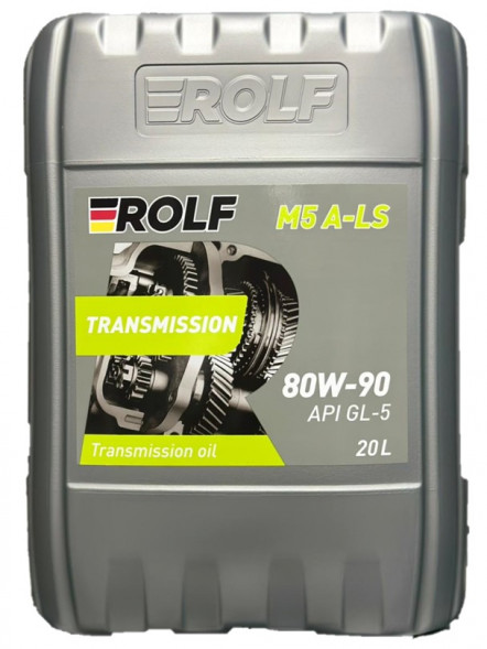 Масло трансм. ROLF Transmission M5 A-LS SAE 80W90 API GL-5  20л пластик