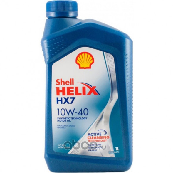 Масло мотор. 10W40 Shell Helix HX7 SP A3/B4 пластик (1 л.) 1*12 шт. (синяя)