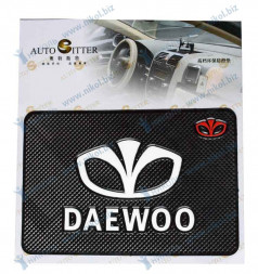 Коврик липучка DAEWOO черный (бел.знач)