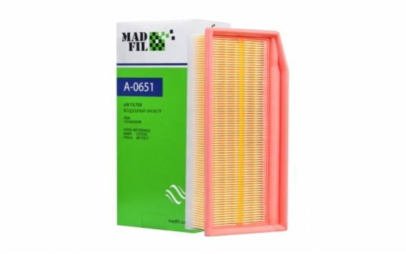 MADFIL Фильтр воздушный, 16546050912 LADA Vesta 1.6 16V 11/15-&gt;,X-Ray 1.6 16V 02/16-&gt;,Renault Daster