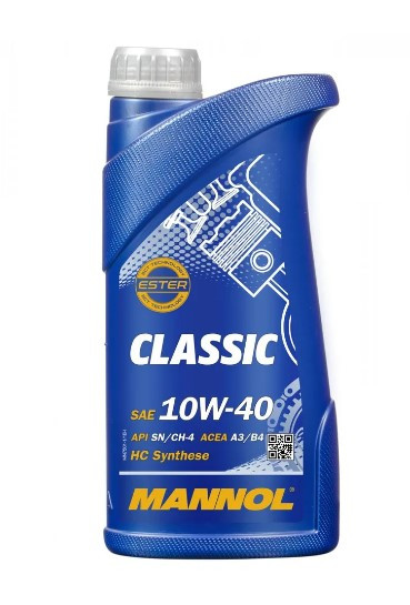 Масло мотор.10W40 MANNOL 7501 CLASSIC ACEA A3/B4 API SN/CH-4 (1л.) 1*20шт.