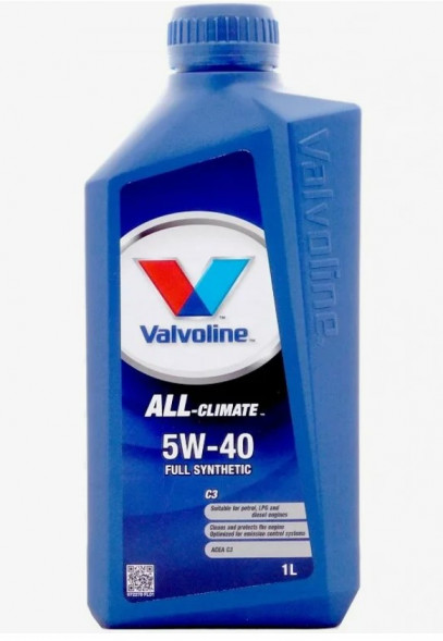 Масло мотор.  5W40 Valvoline ALL CLIMATE C3 (1 л.) пластик 1*12 шт.