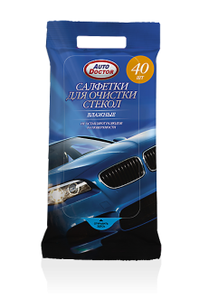 5. AD1001Салфетки для очистки стекол, влажные, автомобильные (40шт)