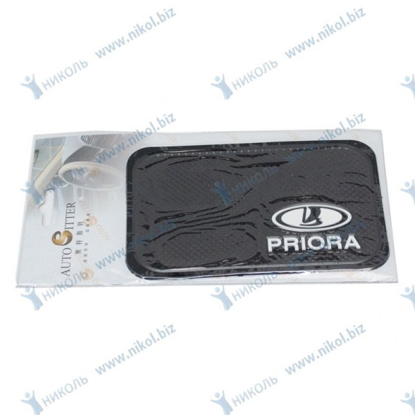 Коврик липучка PRIORA черный (бел.знач)